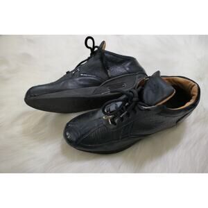 Mauri M770 Black Crocodile Nappa Leather Sneaker Men's Size 6.5 M